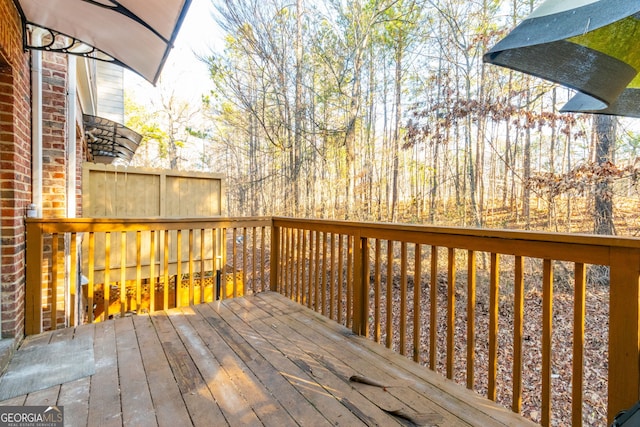 view of wooden deck