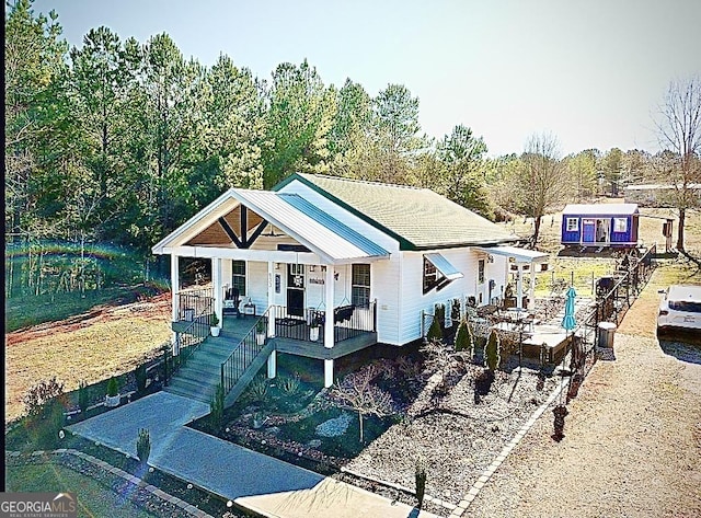 view of front facade with a porch