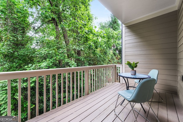 view of wooden terrace