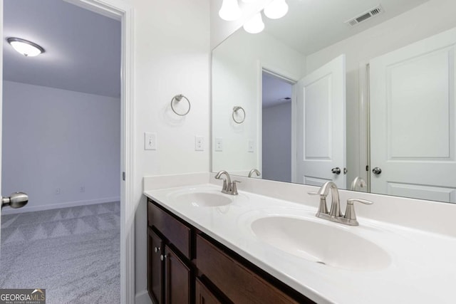 bathroom with vanity