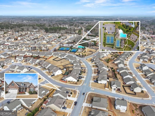 birds eye view of property
