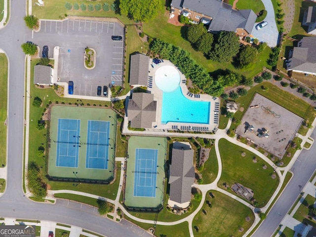 drone / aerial view