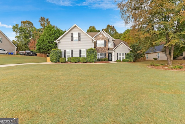 front of property with a front yard