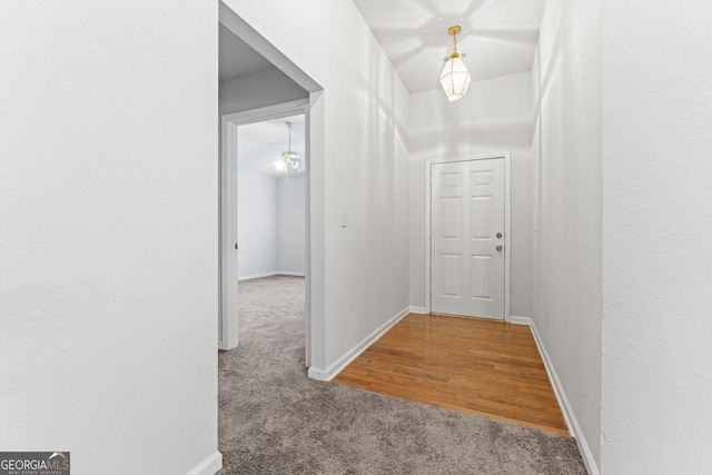 corridor with carpet floors