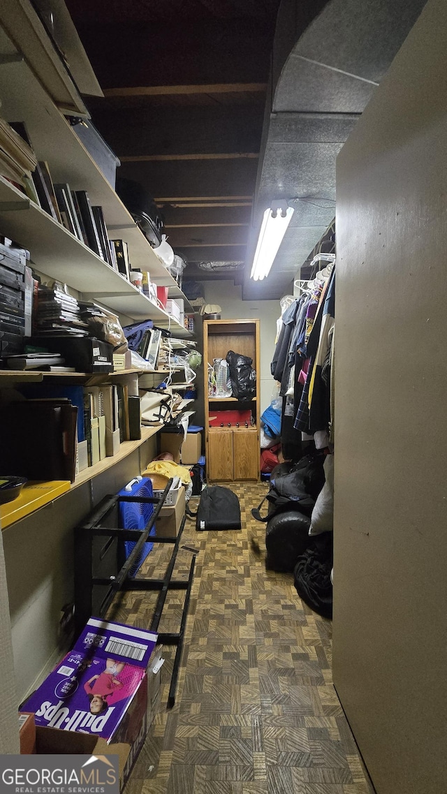 view of storage room