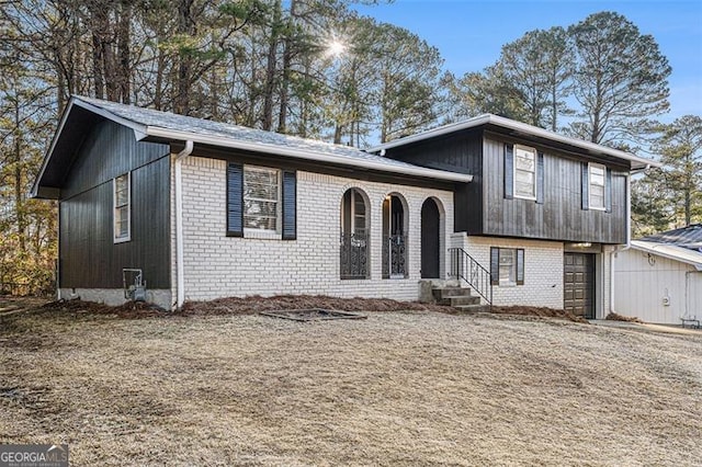 tri-level home featuring a garage