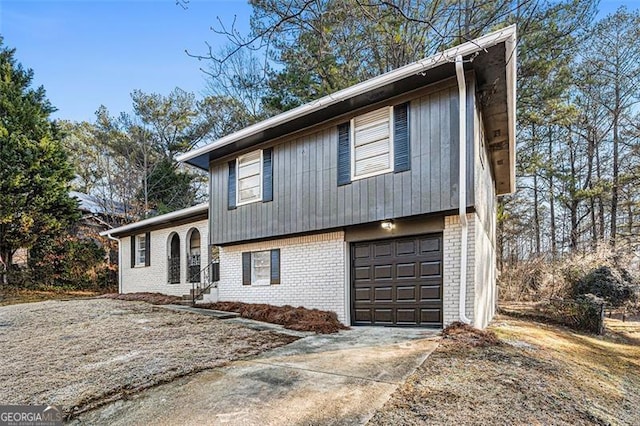 tri-level home featuring a garage