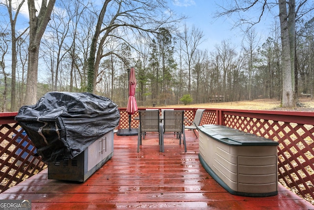 view of wooden terrace