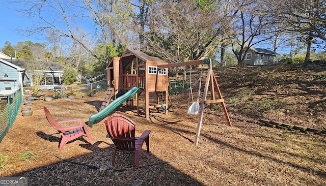 view of jungle gym