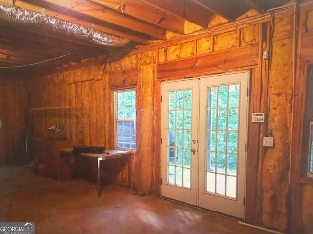 entryway with french doors