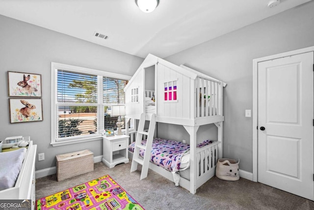 bedroom with carpet floors