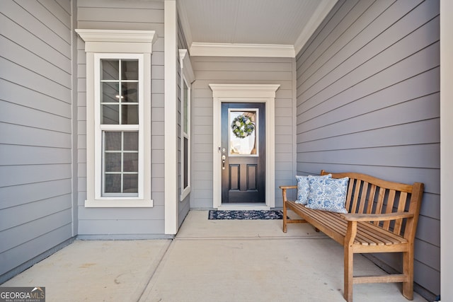 view of doorway to property