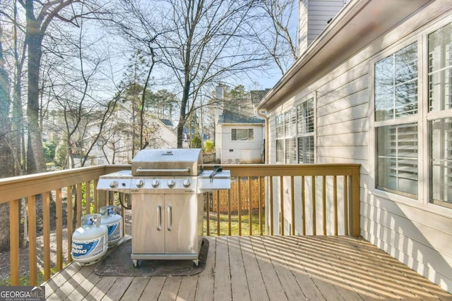 deck with grilling area