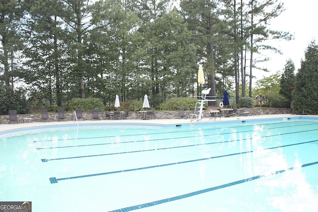 view of pool