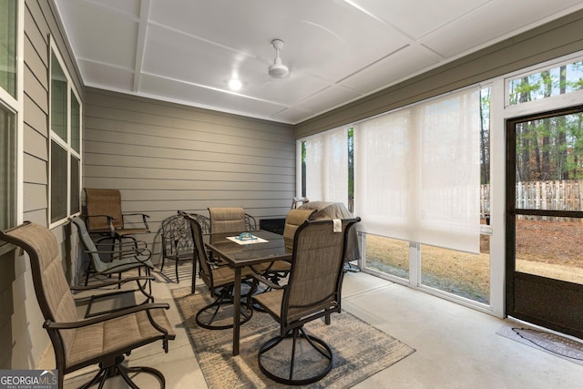 view of sunroom