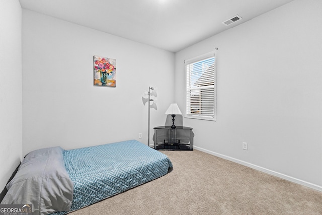 bedroom with carpet floors