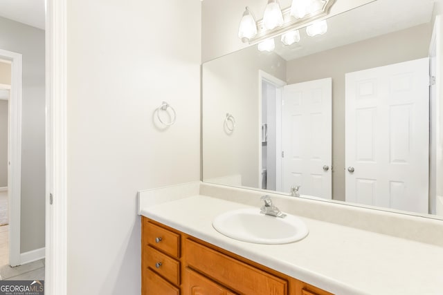 bathroom featuring vanity