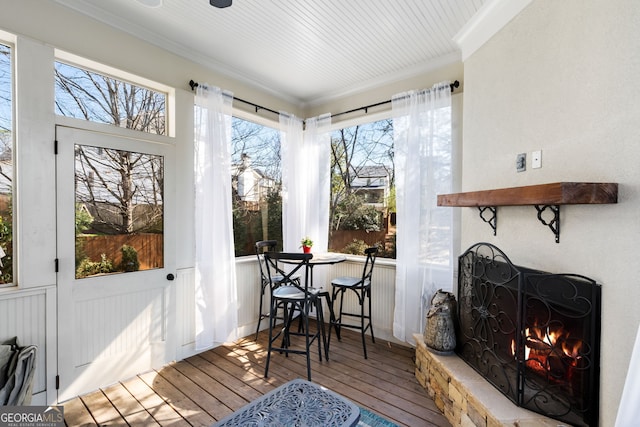 view of sunroom / solarium