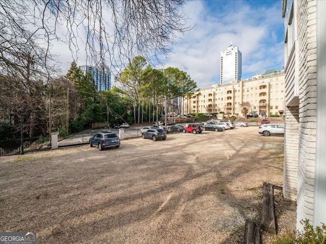 view of parking / parking lot