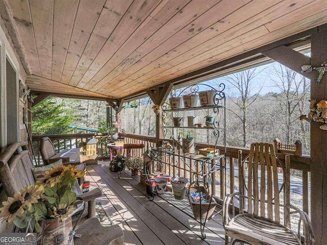 view of wooden deck