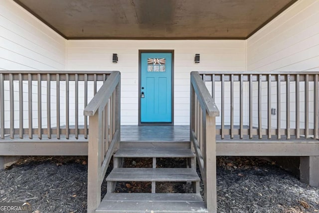 view of doorway to property