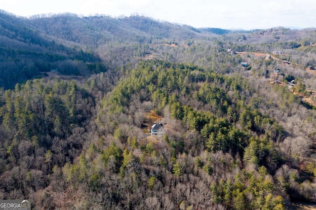 bird's eye view featuring a mountain view