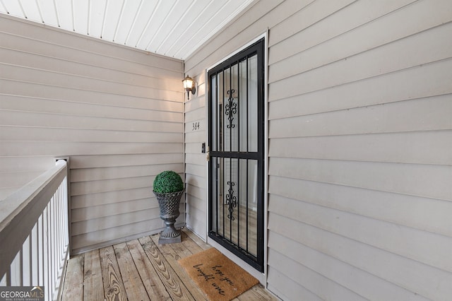 view of doorway to property