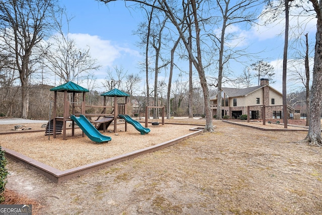 view of jungle gym