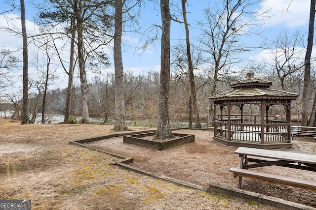 view of yard featuring a gazebo