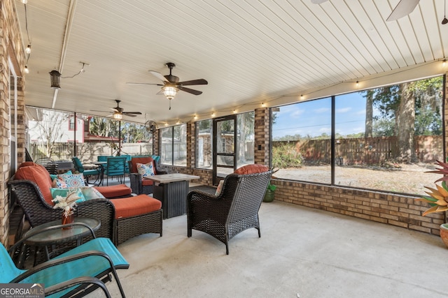 view of sunroom / solarium