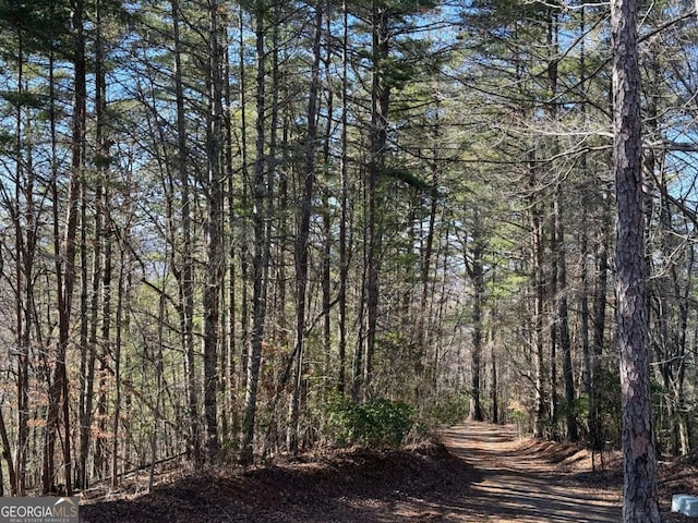 view of landscape with a view of trees