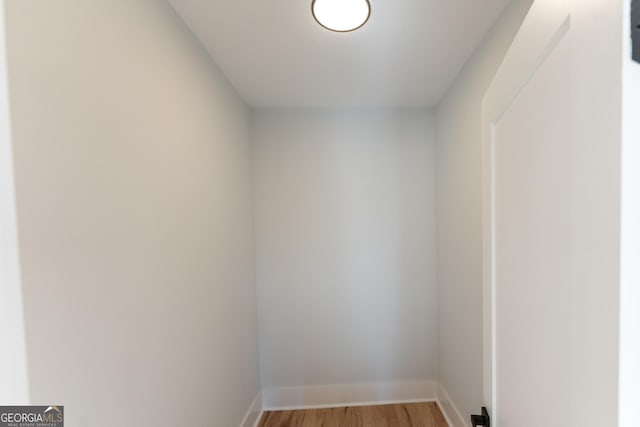 spare room with light hardwood / wood-style floors