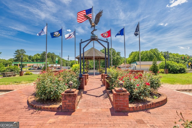 view of property's community with a gazebo