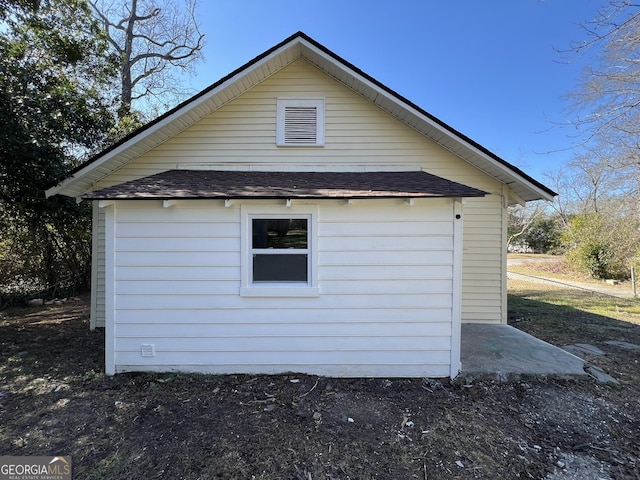 view of home's exterior