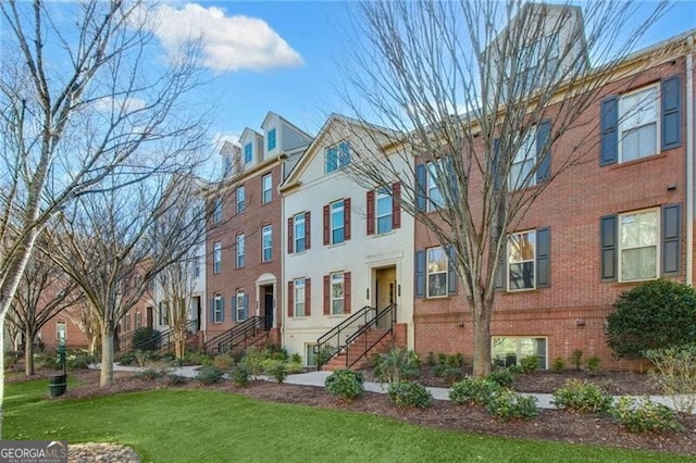 view of property with a front yard