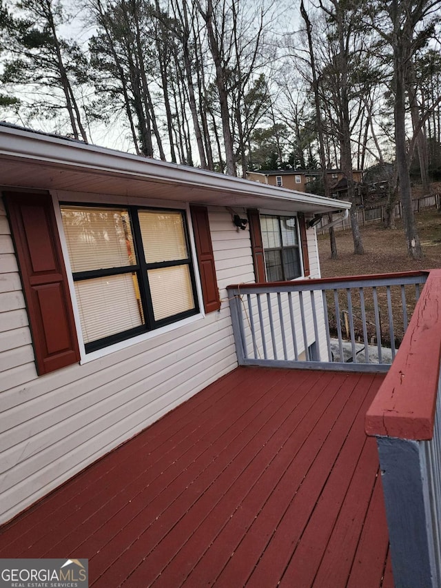 view of wooden terrace