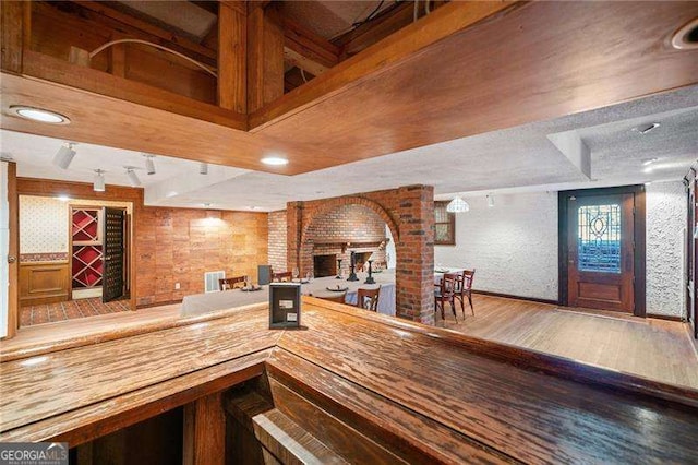 interior space with wood-type flooring