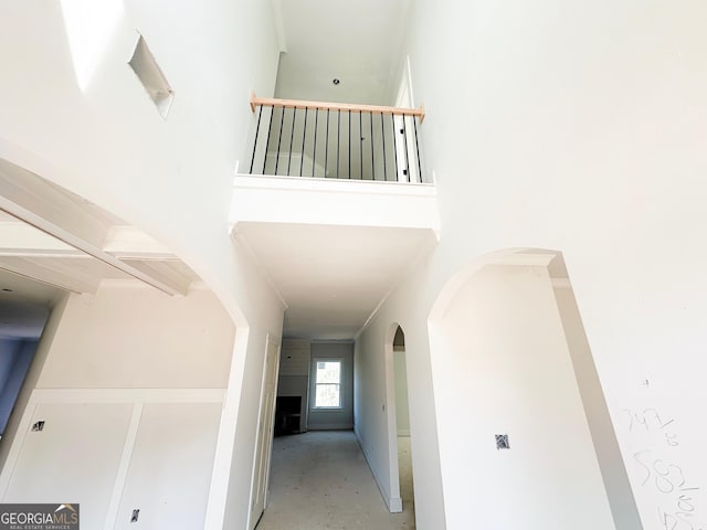 corridor featuring concrete floors