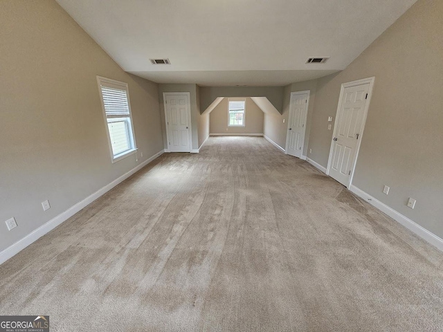 interior space with vaulted ceiling