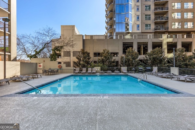 view of pool with a patio