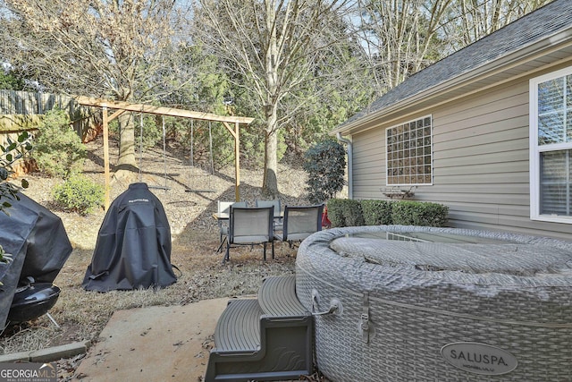 view of patio / terrace with area for grilling