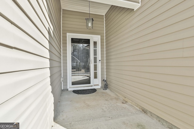 view of doorway to property