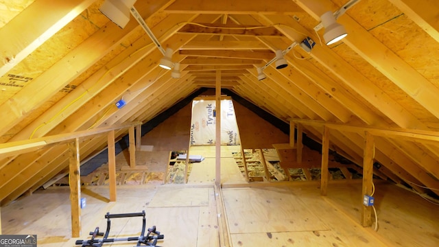 view of attic