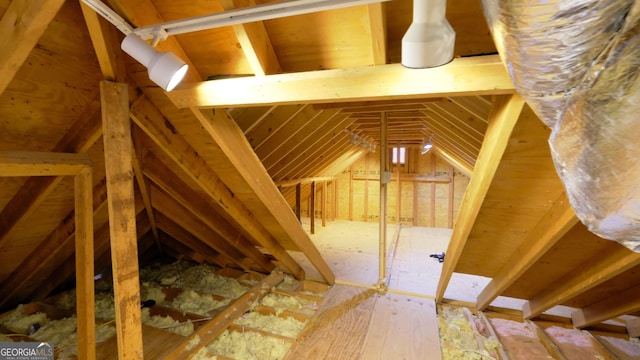 view of attic