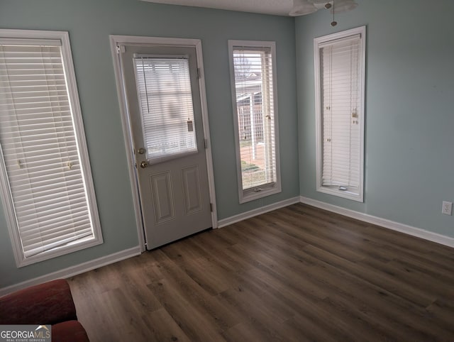 entryway featuring dark hardwood / wood-style floors