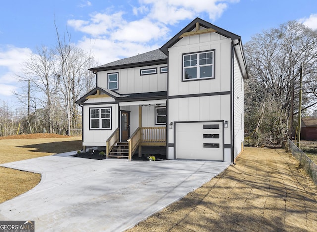 view of front of house featuring a garage