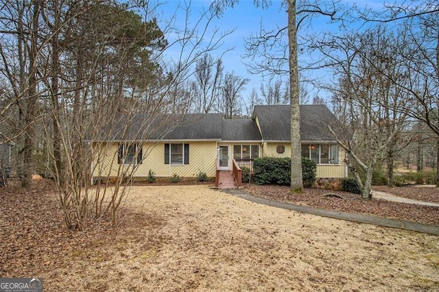 view of ranch-style home