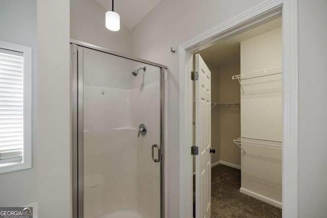 bathroom with an enclosed shower