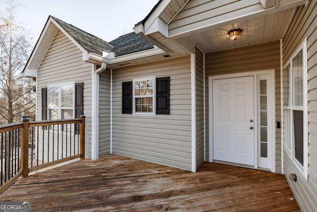 view of wooden deck