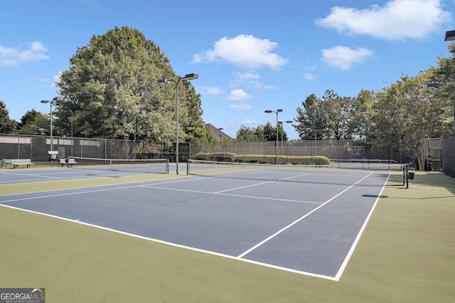 view of tennis court